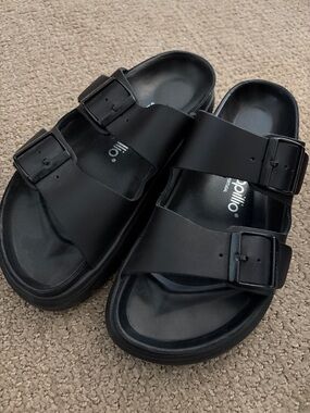 Birkenstock Papillio Double-Buckle Slide Sandals size 38 (7-7.5)